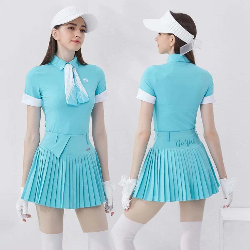 Women's Summer Golf Set – Quick-Dry Polo & Pleated Skort