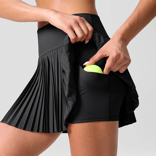 Women’s Double-Layered Pleated Tennis Skirt