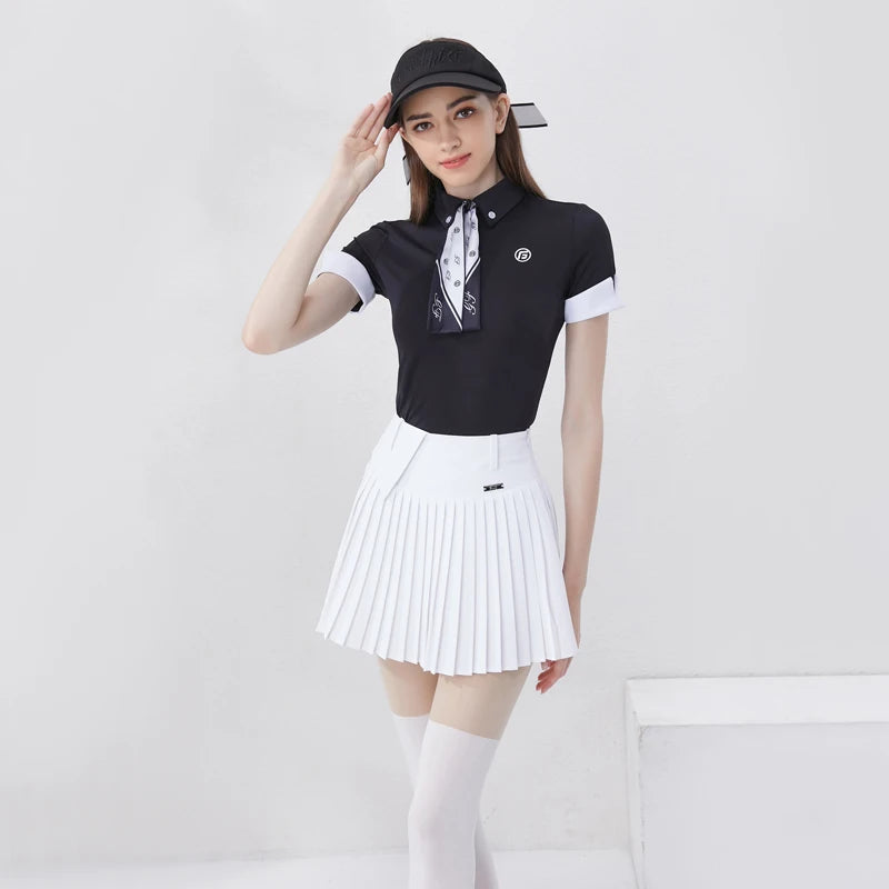 Women's Summer Golf Set – Quick-Dry Polo & Pleated Skort