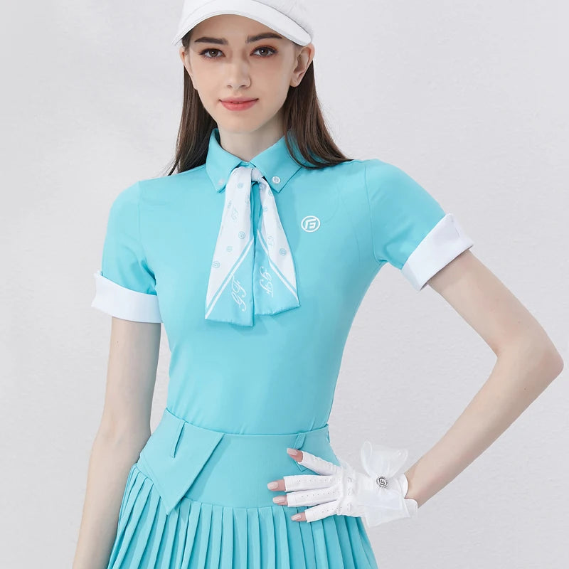 Women's Summer Golf Set – Quick-Dry Polo & Pleated Skort