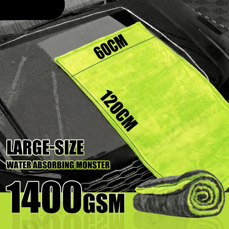1400GSM Heavy Duty Car Drying Towel β Oversized, Ultra-Soft & Scratch-Free