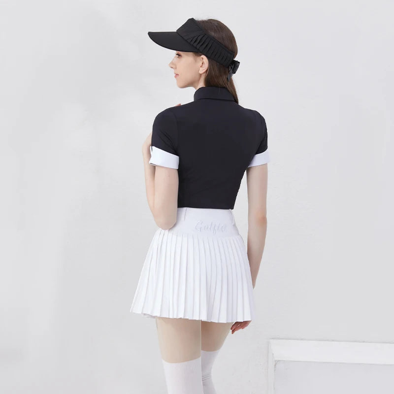 Women's Summer Golf Set – Quick-Dry Polo & Pleated Skort