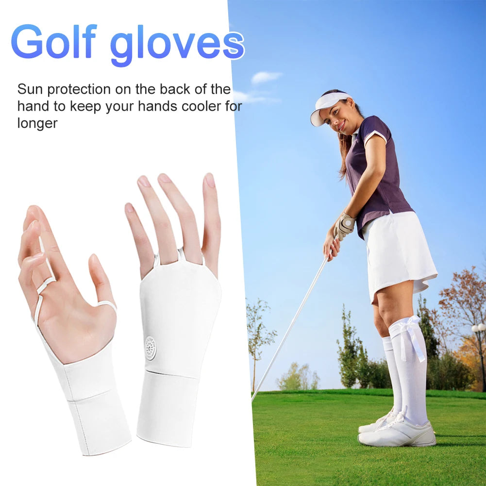 Women Sun Protector Golf Gloves – Cool, Breathable & UV-Blocking