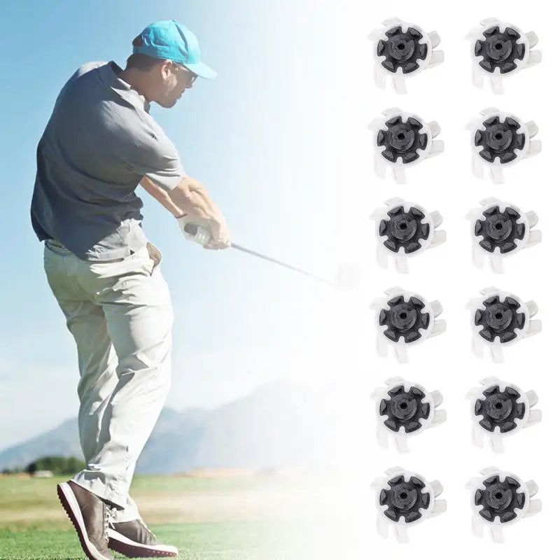 Spikes for Golf Shoes – 12-Piece Anti-Slip Replacement Set with Quick-Twist Wrench