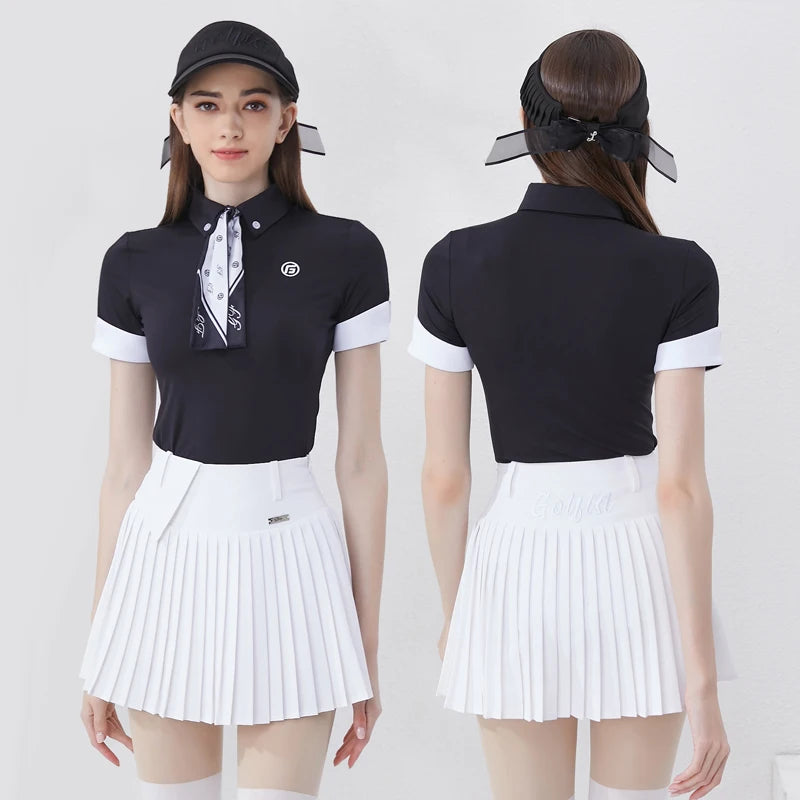 Women's Summer Golf Set – Quick-Dry Polo & Pleated Skort