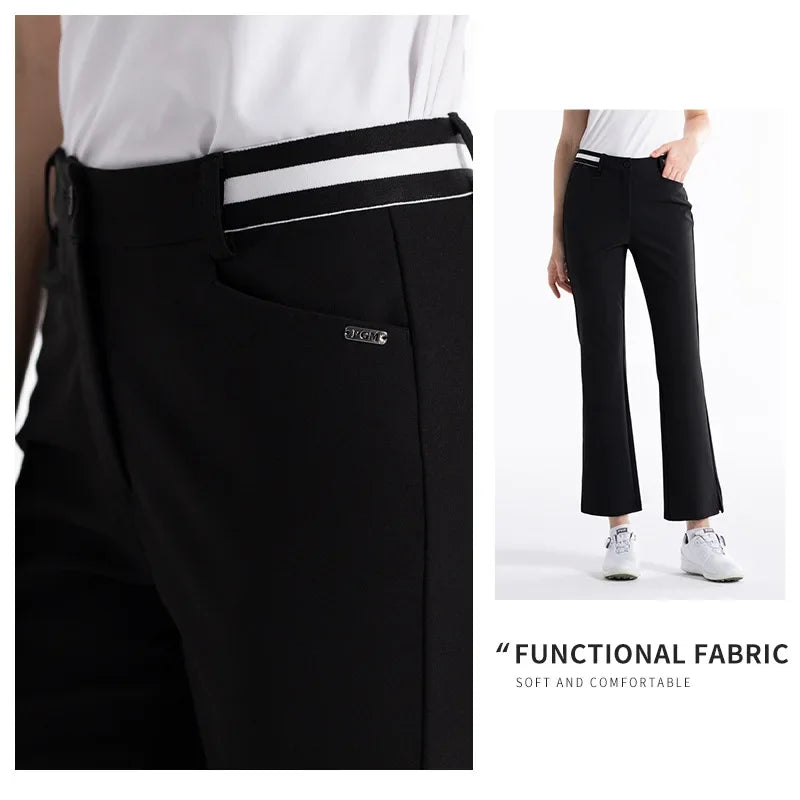 PGM Women’s High-Elastic Golf Pants – Summer & Spring Casual Wear