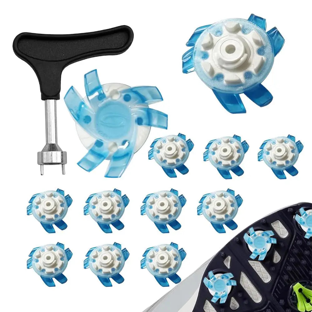Spikes for Golf Shoes – 12-Piece Anti-Slip Replacement Set with Quick-Twist Wrench