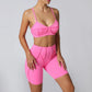 Yoga Fitness Set – High Waist Shorts & Bra
