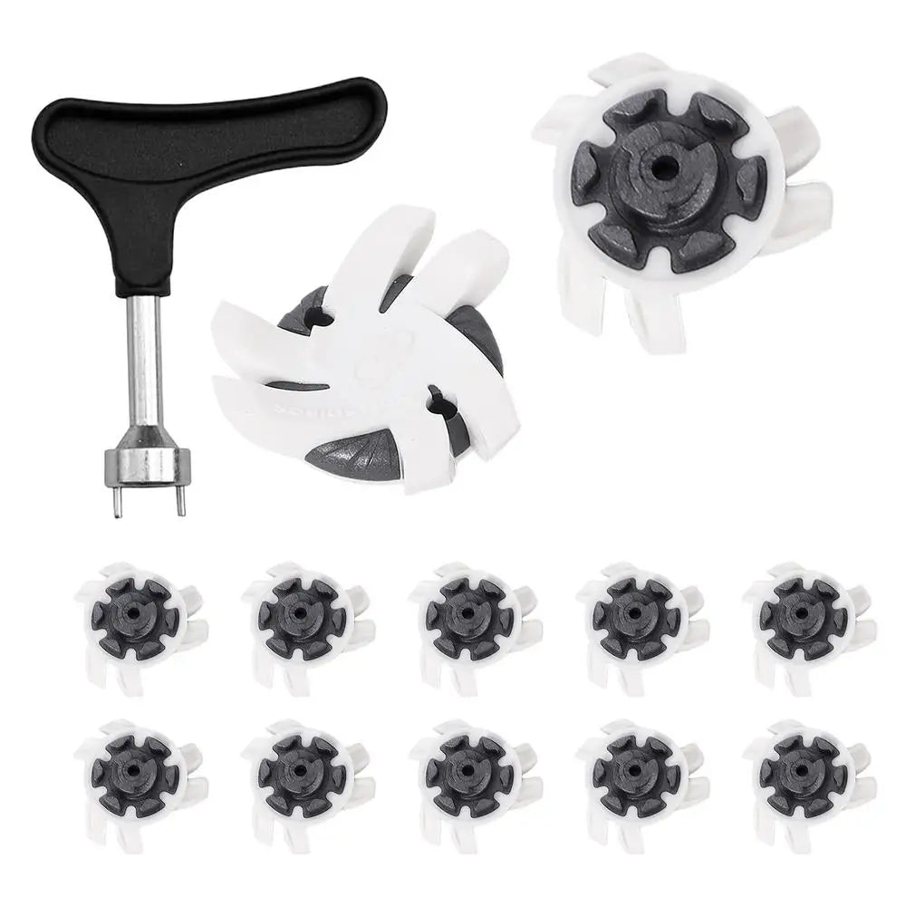 Spikes for Golf Shoes – 12-Piece Anti-Slip Replacement Set with Quick-Twist Wrench